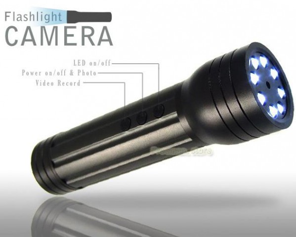 مصباح يدوي مع كاميرا - 8x LED عالي الطاقة